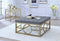 Jaxson Cocktail Ottoman, Fabric & Champagne